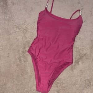 Shade & Shore Fuchsia One-Piece Swimsuit